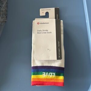 lululemon athletica Red and White Casual Socks